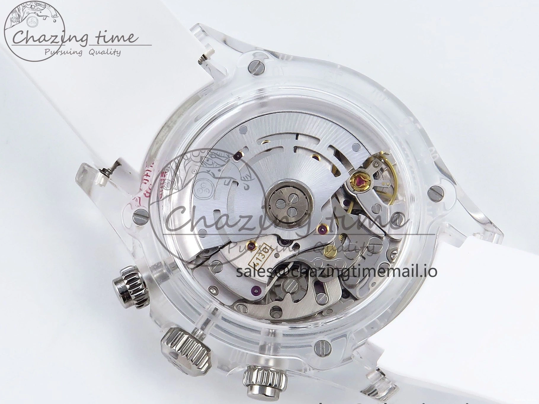0407 Daytona AET Remould N6F 1:1 Best Edition Meteorite Dial on White Rubber Strap SA TopPick 920